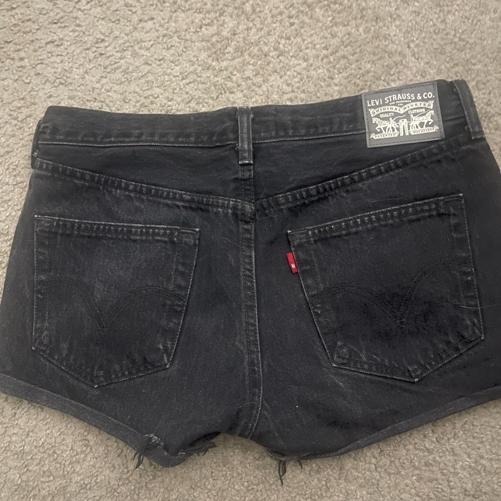 Levi's Black Jean Shorts Cut-Off Style